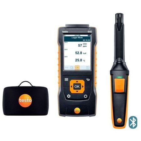 Testo 440 комплект с Bluetooth зондом СО2 (0563 4405) и кейсом купить по низкой цене | МАКСПРОФИТ