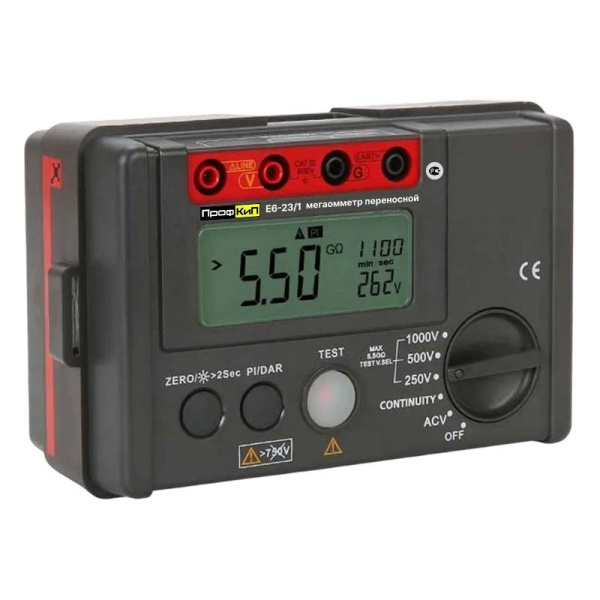 Мегаомметр цифровой ПрофКиП Е6-23/1 купить по низкой цене | МАКСПРОФИТ